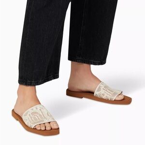 Chloe Woody Lace Slides size 38